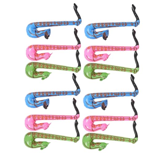 Toyvian 12 Stück Teiliges Aufblasbare Musikinstrumente für Saxophon Mikrofon Gitarre Party Requisiten für Kreative Aktivitäten und Fotobooth Dekorationen von Toyvian