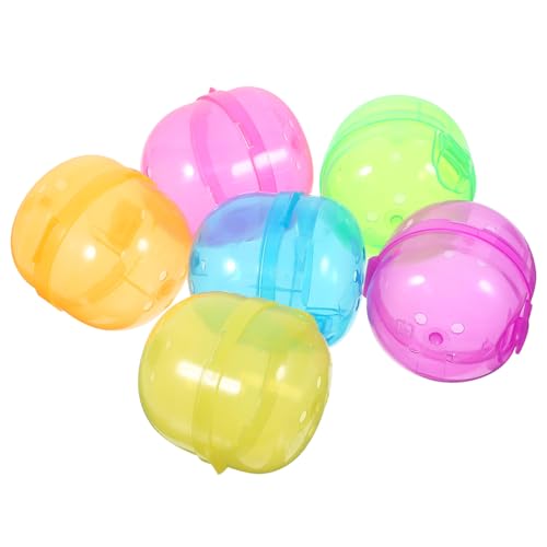 Toyvian 12 Stück Teiliges Befüllbare Kunststoffkugeln Öffnungsbare Spielzeugkapseln Bunte Transparente Partykugeln für Kleine Automaten Süßigkeiten und Kleine Geschenke Stabil und von Toyvian