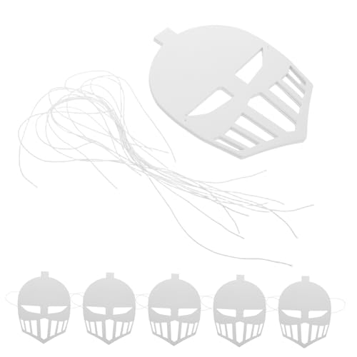Toyvian 12 Stück Teiliges DIY Papierschild Maskenset für Griff Weiße Handbemalte Gesichtsmasken aus Robustem Material zum Bemalen und Gestalten für Karneval Cosplay Halloween Partys und von Toyvian
