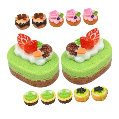 Toyvian 12 Stück Teiliges Dessert für Puppenhaus Realistische Fake Kuchen und Lebensmittel Deko für Kreative Rollenspiele und Miniaturszenen für Puppenküchen und DIY Projekte von Toyvian