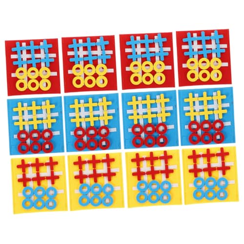 Toyvian 12 Stück Teiliges Mini Toe Spielset aus Filz Buntes Interaktives Lernspielzeug für Fördert Strategisches und Problemlösungsfähigkeiten als Partygeschenk und Familienspiel von Toyvian
