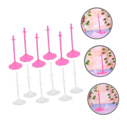 Toyvian 12 Stück Teiliges Puppenständer Stabilem Halt Transparent und Rosa Breiter Sockel Glatte Oberfläche Langlebiges Material für Puppen Actionfiguren und Modellfiguren für Vitrinen Toyvian 12 Stück Teiliges Puppenständer Stabilem Halt Transparent und Rosa Breiter Sockel Glatte Oberfläche Langlebiges Material für Puppen Actionfiguren und Modellfiguren für Vitrinen von Toyvian