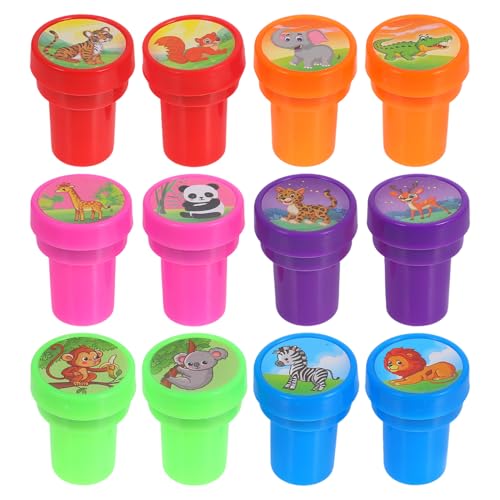 Toyvian 12 Stück Teiliges Set Selbstfärbende Stempel mit Cartoon Tieren für Klassenzimmerbelohnungen Geburtstagsfeiern und Kreative Bastelprojekte Waschbar und Einfach zu Verwenden Toyvian 12 Stück Teiliges Set Selbstfärbende Stempel mit Cartoon Tieren für Klassenzimmerbelohnungen Geburtstagsfeiern und Kreative Bastelprojekte Waschbar und Einfach zu Verwenden von Toyvian