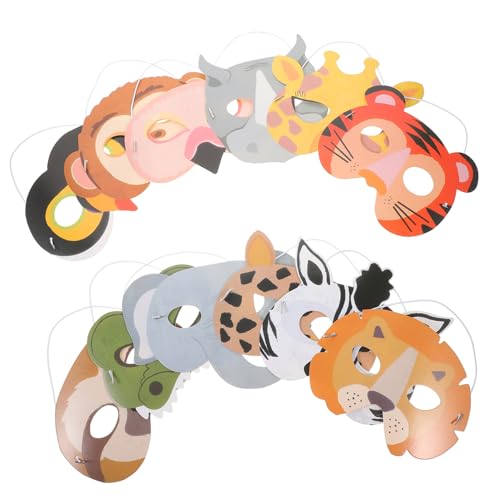 Toyvian 12 Stück Teiliges Wildtier Papiermasken für Kindergeburtstag Halloween Cosplay Tiermasken Dschungel Tiergesicht Geburtstagsdeko Partyzubehör Leicht Toyvian 12 Stück Teiliges Wildtier Papiermasken für Kindergeburtstag Halloween Cosplay Tiermasken Dschungel Tiergesicht Geburtstagsdeko Partyzubehör Leicht von Toyvian