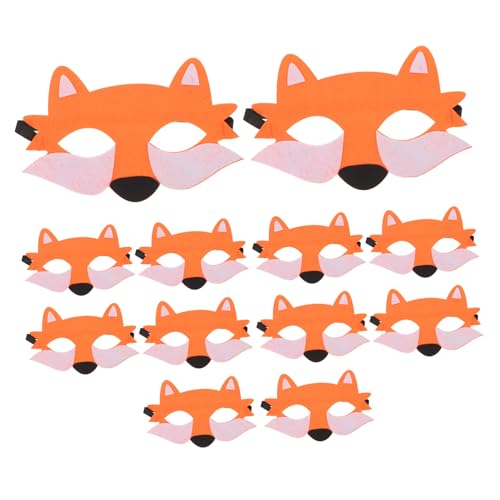Toyvian 12stücke Wolfsmaske Aus Filz Für Halloween Tierkostümmaske Für Junge Mädchen Halbgesichtsmaske Für Maskerade Party Cosplay Kostümparty Requisiten Atmungsaktiv Leicht von Toyvian