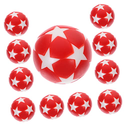 Toyvian 12 Stück Tischfußball Bälle Fußball Zubehör für Tischfußballspiele Langlebige und Austauschbare Tischkicker Bälle Rot und Weiß Geeignet für Standard Tischkicker von Toyvian