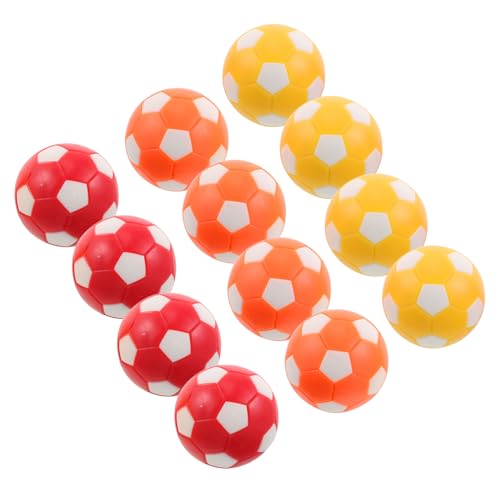 Toyvian 12 Stück Tischfußball Bälle Kugeln in Orange Weiß Rot Weiß Gelb Ersatzbälle für Tischkicker Langlebig Leicht zu Reinigen Spielgeschwindigkeit von Toyvian