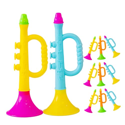 Toyvian 12 Stück Trompete Musikalisches Outdoor-hornspielzeug -trompete Party Jubelnde Requisiten Trompeten Fußballhorn- Party-Horn Plastik von Toyvian