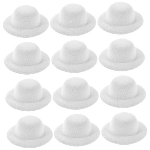 Toyvian 12 Stück Weiße Mini High Top Hüte aus Dekorative Hüte für DIY Projekte und Puppenzubehör von Toyvian