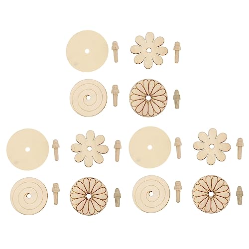 Toyvian 12 Stück hölzerner Kreisel für kinderspielzeug spielsachen für Kinästhetische Fähigkeiten kindergeschenke Gyroskop-Malspielzeug Färben von Gyroskopen von Toyvian