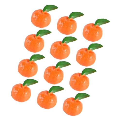 Toyvian 12 Stück orangefarbenes Modell deko chefkoch fogelschreker die köchin laufstall einkoch künstlich Obst Fruchtmodelle Zeigen nachgeahmte Fruchtornamente Szenenschmuck PVC von Toyvian