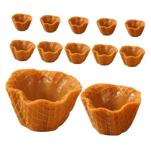 Toyvian 12 Stück simuliertes Eistüten- schokoladenfarbe entzückende Eistüte gefälschte Eistüte zum Basteln Eiswaffeln mini DIY Handwerk Charme simuliertes Eistütenmodell PVC Chocolate Toyvian 12 Stück simuliertes Eistüten- schokoladenfarbe entzückende Eistüte gefälschte Eistüte zum Basteln Eiswaffeln mini DIY Handwerk Charme simuliertes Eistütenmodell PVC Chocolate von Toyvian