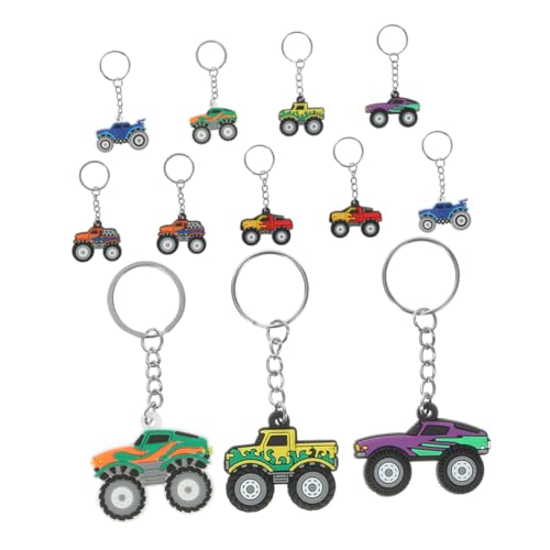 Toyvian 12 Stücke Niedlichen Geländewagen Keychain Kawaii Mini Auto Schlüssel Ring Cartoon Keychain Zubehör Für Rucksack Schlüssel Ketten Für Auto Schlüssel von Toyvian