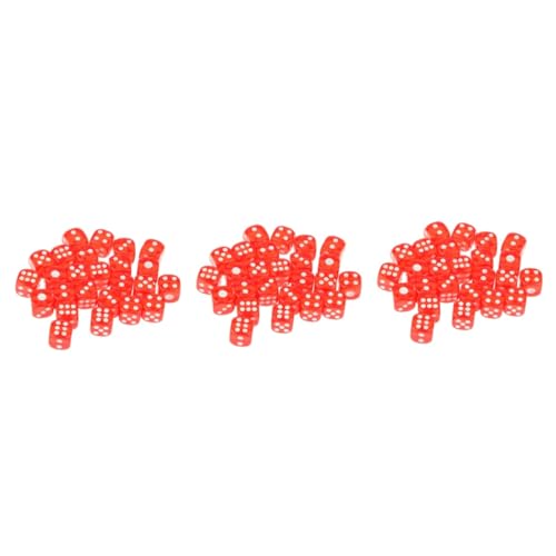 Toyvian 120 STK Spielzeug Mathe-Spiele Spiel Würfel 6-seitig Kristallform rote Würfel Massenwürfel Unterhaltungswürfel Pool-Party-Dekor Barwürfel transparente Würfel Spielwürfel Acryl Sieb von Toyvian