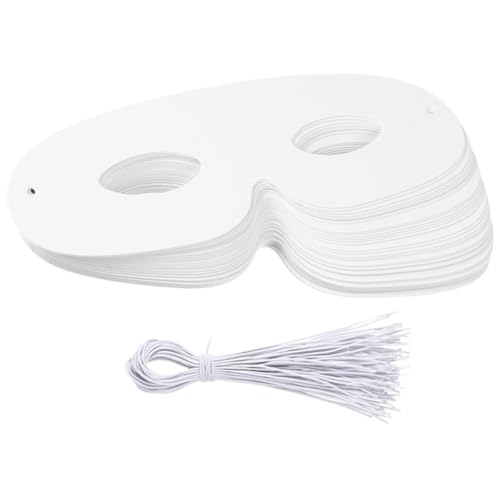 Toyvian 120Pcs Weiße Papier Augenmasken Maskerade Masken DIY Blankheit Papier Made Masken Zum Dekorieren Von Kostümparty -Handwerks von Toyvian