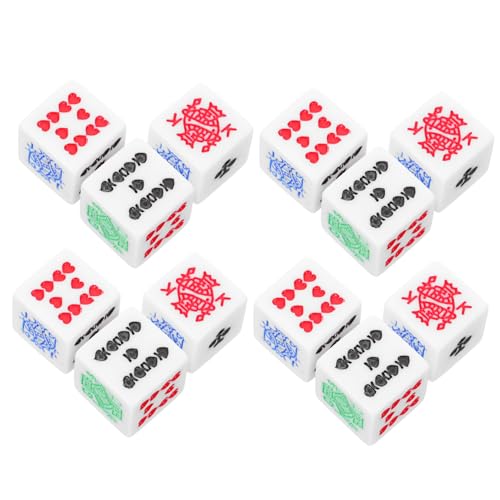 Toyvian Lustige Acryl Poker Chips 6-seitige Poker Set Für Trinkspiele Für Pub Bars von Toyvian
