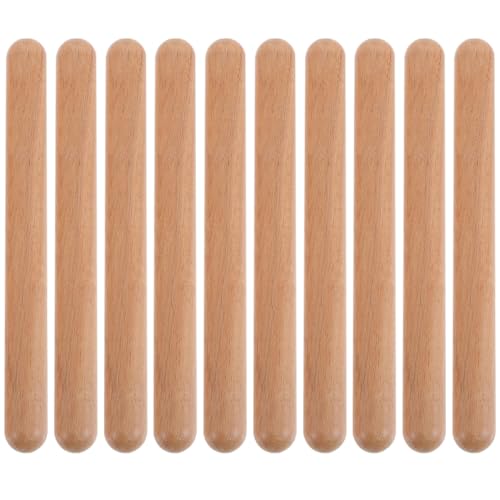 Toyvian 12Pcs Teig -Musikinstrumente elektrische Trommel Kinderpercussion klimpern kinderinstrumente musikinstrumente für natürlicher Holzstab Musiksticks für hölzern von Toyvian