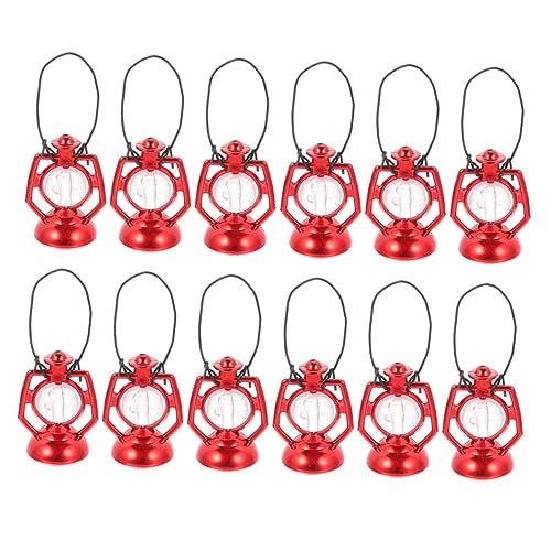 Toyvian 12St Kerosinlampen-Puppenhaus Maschine Modell Tiere Figuren The Hallow Halloween mitgebsel feengarten weihnachen Miniatur-Petroleumlampe Lampendekor Plastik rot Toyvian 12St Kerosinlampen-Puppenhaus Maschine Modell Tiere Figuren The Hallow Halloween mitgebsel feengarten weihnachen Miniatur-Petroleumlampe Lampendekor Plastik rot von Toyvian
