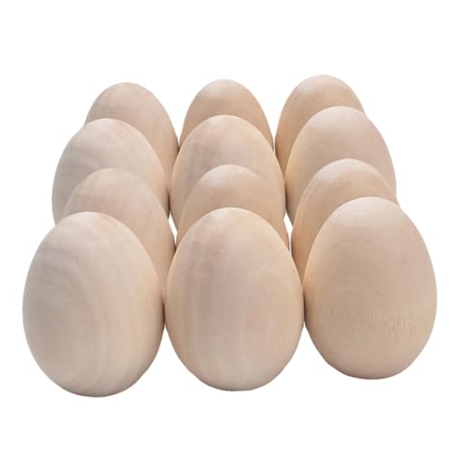 Toyvian 12St handgefertigte Eier aus Holz Spielzeugeier Künstliche Eier für den Hühnerstall -Ei Zu für kinderspielzeug lebensechte Eier gefälschte Eier hölzern Toyvian 12St handgefertigte Eier aus Holz Spielzeugeier Künstliche Eier für den Hühnerstall -Ei Zu für kinderspielzeug lebensechte Eier gefälschte Eier hölzern von Toyvian