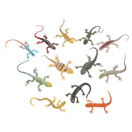 Toyvian 12Stücke Realistische Eidechsen aus Gruselige Gecko Figuren für Halloween Dekoration Party Gefälligkeiten von Toyvian