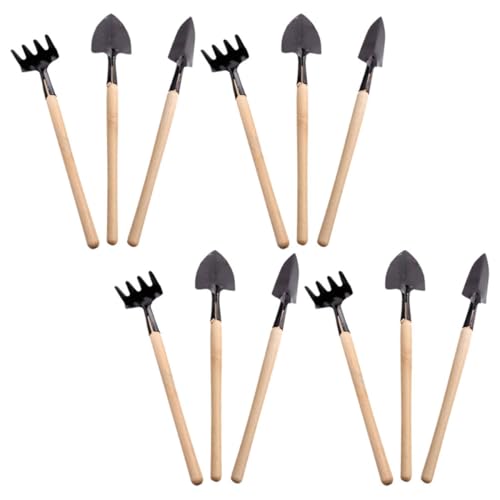Toyvian 12Stücke Teiliges Mini Gartenwerkzeug Set aus Robustem Schaufel Rechen und für Innenraum Gartenarbeit zum Eintopfen und Umpflanzen von Sukkulenten von Toyvian