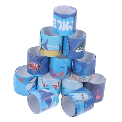Toyvian 12Stücke Thema Slap Armbänder Lustige Party Slap Armbänder für Mitgebsel für Jungen und Geburtstagsfeiern und Strandaktivitäten von Toyvian