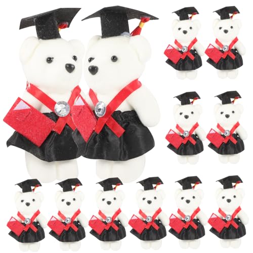 Toyvian 12st Abschluss Dr. Bär Kleiderpuppe Plüschtiere Tragen Ausgestopfter Hase Aus Plüsch Pinguin Plüsch Bärenpuppe Puppenhaus Kuscheltier Aufbewahrung Abschluss Bär Polyester von Toyvian