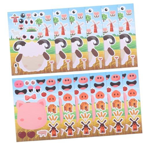 Toyvian 12st Bauernhof Aufkleber Tierischer Aufkleber Tiere Aufkleber Lernspielzeug Für DIY Dekorativer Aufkleber Tiergesichtsaufkleber DIY -abziehbilder Kupferplattenaufkleber Toyvian 12st Bauernhof Aufkleber Tierischer Aufkleber Tiere Aufkleber Lernspielzeug Für DIY Dekorativer Aufkleber Tiergesichtsaufkleber DIY -abziehbilder Kupferplattenaufkleber von Toyvian