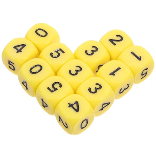 Toyvian 6-seitiges Würfelset Aus Acryl mit Zahlen 0–5 Sicher und für Mathe-lernpartys Brettspiele von Toyvian