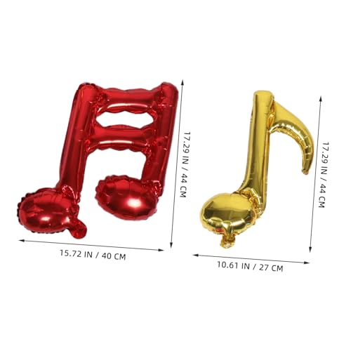 Toyvian 14 Stück Teiliges Musiknoten Ballon aus Stabilem Aluminiumfolie Vielseitige Partydeko für Geburtstage Konzerte und Musikalische Feiern Farbintensive Musik Themen Dekoration von Toyvian