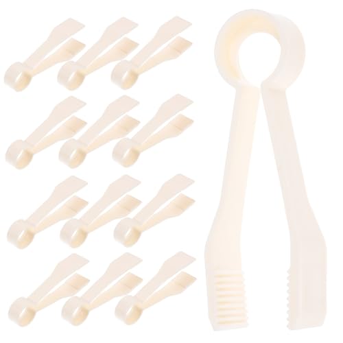Toyvian 15 Stück Insektenclip Mini Spiel Vorschulkind große Pinzette Wissenschaft Pinzette Jumbo Plastik pinzette kinderwerkzeug Bastelwerkzeug Pinzette sammeln Vorschulpinzette Abs Beige von Toyvian