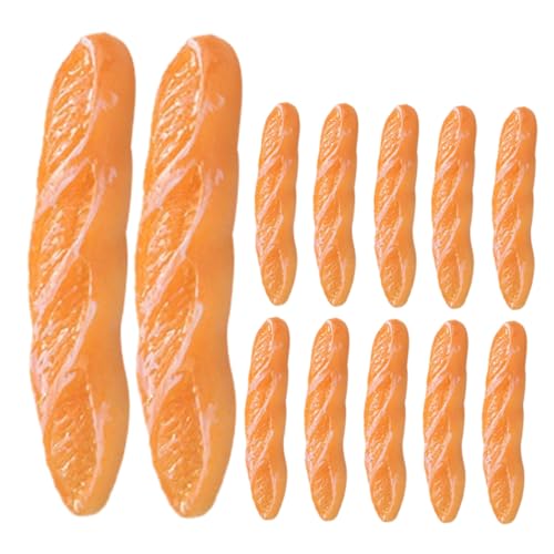 Toyvian 15 Stück Teiliges Künstliches Baguette aus Langlebigem Resin Realistische Mini Brotmodelle als Fotorequisiten und Puppenhaus Deko für Laden und Restaurantdekoration Vielseitig von Toyvian
