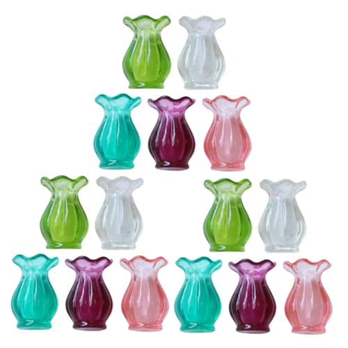 Toyvian 15 Stück Teiliges Miniatur Blumenvasen Kleine Pflanzgefäße für Puppenhaus Dekor Realistisch Gestaltete Mini Blumentöpfe für DIY Basteln Tisch und Innenraum Dekoration von Toyvian