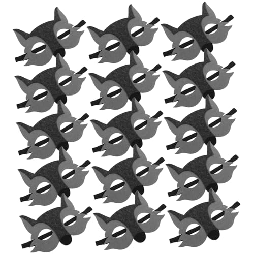 Toyvian 15 Stück Teiliges Tiermasken Halbgesicht Maske Aus Weichem Vliesstoff Mit Elastischem Band Für Rollenspiele Jungle Themen Halloween Party Und Vorschulaufführungen von Toyvian