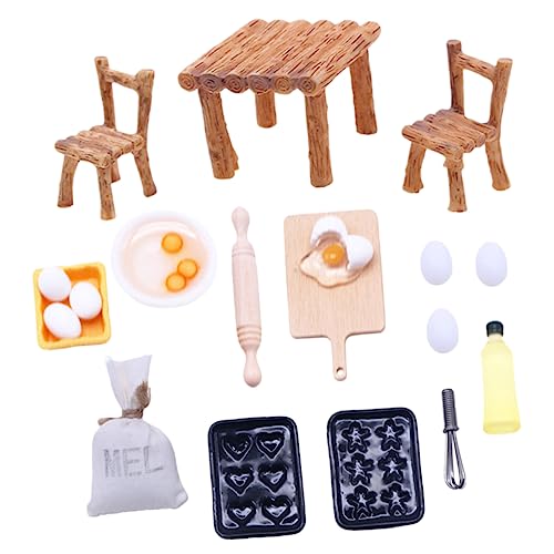 Toyvian Miniatur-esstisch Modell Mini- Holzstühle Mini- -zubehör Für Puppenhaus- Toyvian Miniatur-esstisch Modell Mini- Holzstühle Mini- -zubehör Für Puppenhaus- von Toyvian