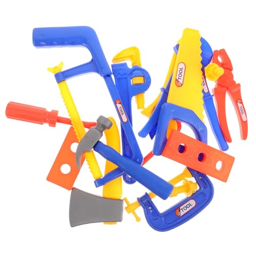 Toyvian 15-Teiliges Set Reparaturspielzeug für Werkzeug werkzeugkasten Rollenspiel Zubehör Handwerk Gartengeräte für Werkzeuge für Plastik von Toyvian