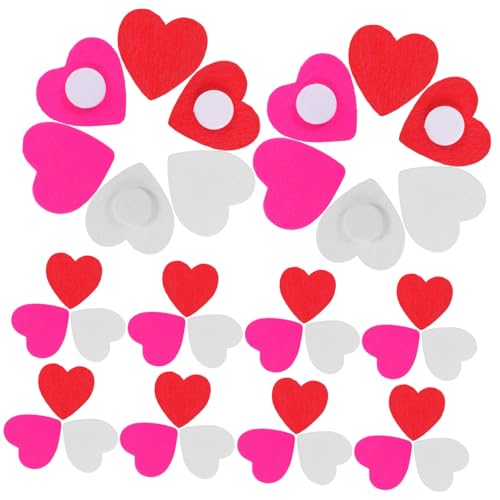 Toyvian 150 Stück Liebe Aufkleber Herzförmig Geklebte Ornamente Selbstklebende Holzaufkleber Holzherzkleber DIY Holz Geklebt Dekorative Holzaufkleber Kleine Herzverzierungen Rosa Hölzern von Toyvian