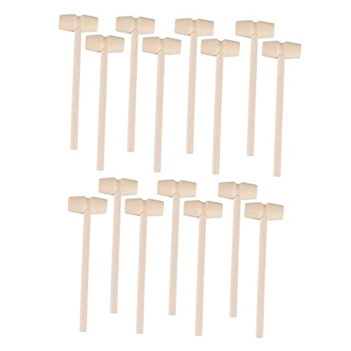 Toyvian 15 Stück Mini-holzhammer-Spielzeug – Robuste Kinderhämmer Für Geburtstag Kindertag Halloween von Toyvian