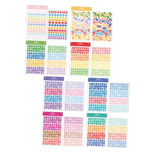 Toyvian Hübsche Alphabet- Und Zahlenaufkleber 16 Bögen Handgefertigte Bastelaufkleber Perfekt Zum Verpacken Für Karten Und Tagebücher Toyvian Hübsche Alphabet- Und Zahlenaufkleber 16 Bögen Handgefertigte Bastelaufkleber Perfekt Zum Verpacken Für Karten Und Tagebücher von Toyvian