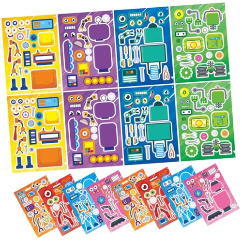 Toyvian 16 Blatt DIY Roboter Aufkleber Lustige Cartoon Puzzle Sticker für Kindergeburtstag Mitgebsel Einfach Anzubringen und Abzunehmen für Kreative Partydekorationen Toyvian 16 Blatt DIY Roboter Aufkleber Lustige Cartoon Puzzle Sticker für Kindergeburtstag Mitgebsel Einfach Anzubringen und Abzunehmen für Kreative Partydekorationen von Toyvian