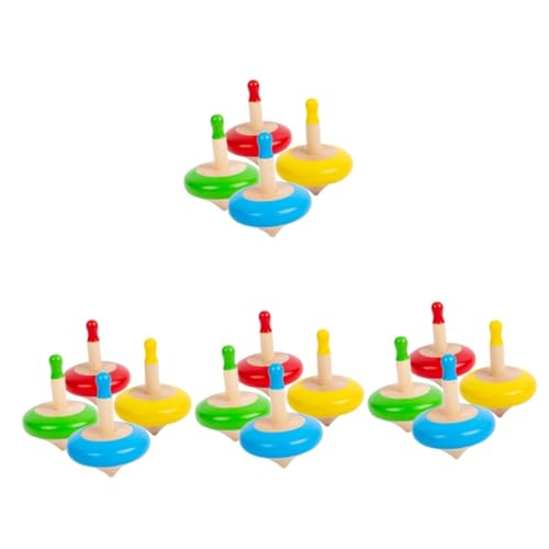 Toyvian 16 STK Kleiner Kreisel Minispielzeug für Kinder lustiges Kinderspielzeug Party Spielset aus Holz Twerking-Spielzeug lustiger Kinderkreisel Holzkreisel Stressabbauer Jacke Zubehör von Toyvian