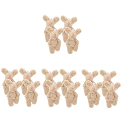 Toyvian 16 STK Mini-Plüschhase Hasen anhänger hasenanhänger Mini Plüschkaninchen Spielzeuge Modelle Plüschpuppendekoration Mini-Dekor Tier Puppenhaus Kleines schmücken Kind Baby von Toyvian