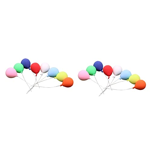 Toyvian 16 STK Puppenhaus-Ballon Miniballons Für Kuchen Feengartendekoration Mikrolandschaftsornament Landschaftsdekor Selber Machen Knetmasse Modell Zubehör Ton Miniatur Kunsthandwerk von Toyvian