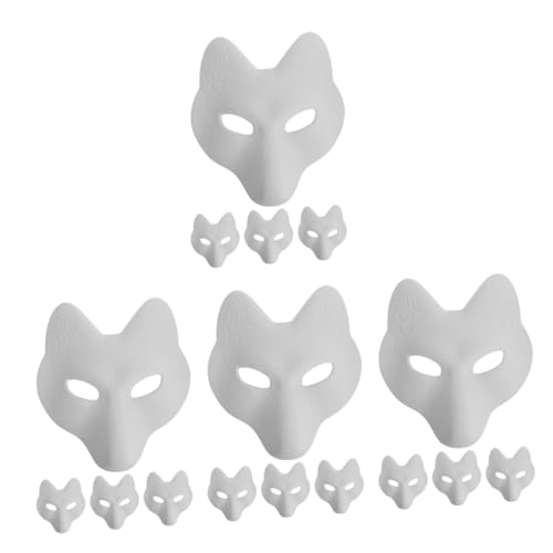 Toyvian 16 Stk Fuchs Maske Gesichtsmaske halloween maske mouth mask Outfit Kleidung Halloween-Maskenstütze Maskerade Masken Abschlussball Requisiten Japan Zubehör bilden Pu Weiß von Toyvian