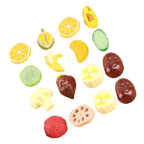 Toyvian 16 Stück Lebensechte Kunstharz-Modelle Aus Künstlichem Obst Und Gemüse Für Küchendekorationen Und Fotografie-Requisiten von Toyvian