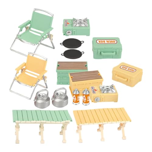 Toyvian 16 Stück Teiliges Camping Spielzeugset für Miniatur Klappstuhl und Tisch Zubehör für Puppenhaus Rollenspiel Camping Set für Drinnen und Draußen Kreatives Outdoor Toyvian 16 Stück Teiliges Camping Spielzeugset für Miniatur Klappstuhl und Tisch Zubehör für Puppenhaus Rollenspiel Camping Set für Drinnen und Draußen Kreatives Outdoor von Toyvian