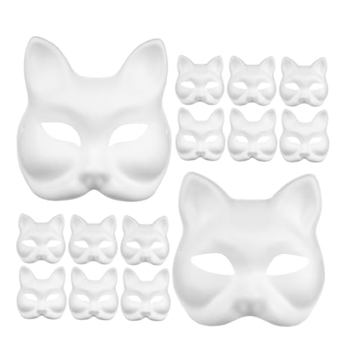 Toyvian 16 Stück Teiliges Diy Blanko Papiermasken Weiße Bemalbare Tiermasken für Leicht Atmungsaktiv Vielseitig zum Basteln für Halloween Kunstunterricht und Geburtstagsfeiern Toyvian 16 Stück Teiliges Diy Blanko Papiermasken Weiße Bemalbare Tiermasken für Leicht Atmungsaktiv Vielseitig zum Basteln für Halloween Kunstunterricht und Geburtstagsfeiern von Toyvian