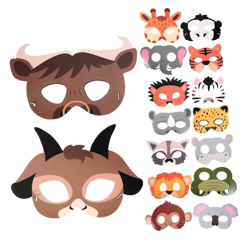 Toyvian 16 Stück Teiliges Tierpapiermasken Kindergeburtstag Deko Leichte Langlebige Tiermasken aus Papier für Party Kostüm Zubehör Bunte Lustige Dschungel und Wildtiere Toyvian 16 Stück Teiliges Tierpapiermasken Kindergeburtstag Deko Leichte Langlebige Tiermasken aus Papier für Party Kostüm Zubehör Bunte Lustige Dschungel und Wildtiere von Toyvian