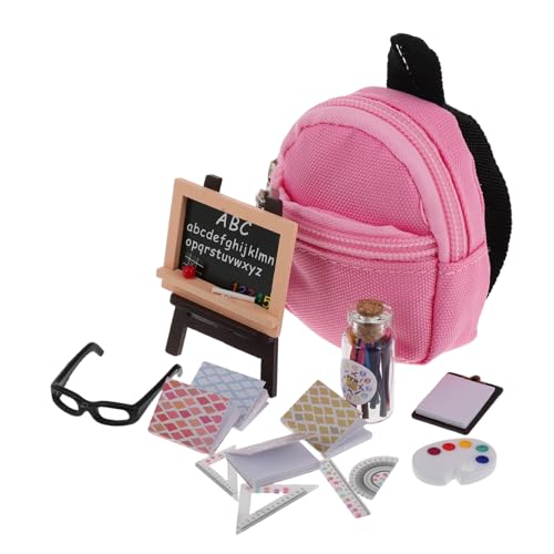 Toyvian 16-Teiliges Set Schulmaterial Mini taschenrechner Tablett Münzen Verbundschalldämpfer Schreibwaren Werkzeug Mini-Schulzubehör Mini-Rucksäcke, Holz Toyvian 16-Teiliges Set Schulmaterial Mini taschenrechner Tablett Münzen Verbundschalldämpfer Schreibwaren Werkzeug Mini-Schulzubehör Mini-Rucksäcke, Holz von Toyvian