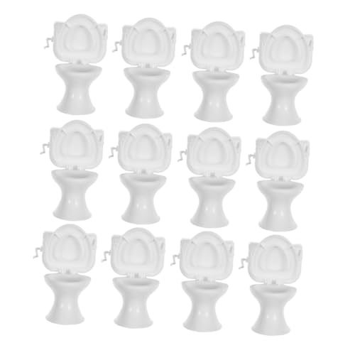 Toyvian 16-teiliges Mini-toilettensitz-spielzeug: Puppenhausmöbel – 1:12 Miniatur-badezimmer-toilettenmöbel – Mini-haus-badezimmerzubehör Toyvian 16-teiliges Mini-toilettensitz-spielzeug: Puppenhausmöbel – 1:12 Miniatur-badezimmer-toilettenmöbel – Mini-haus-badezimmerzubehör von Toyvian